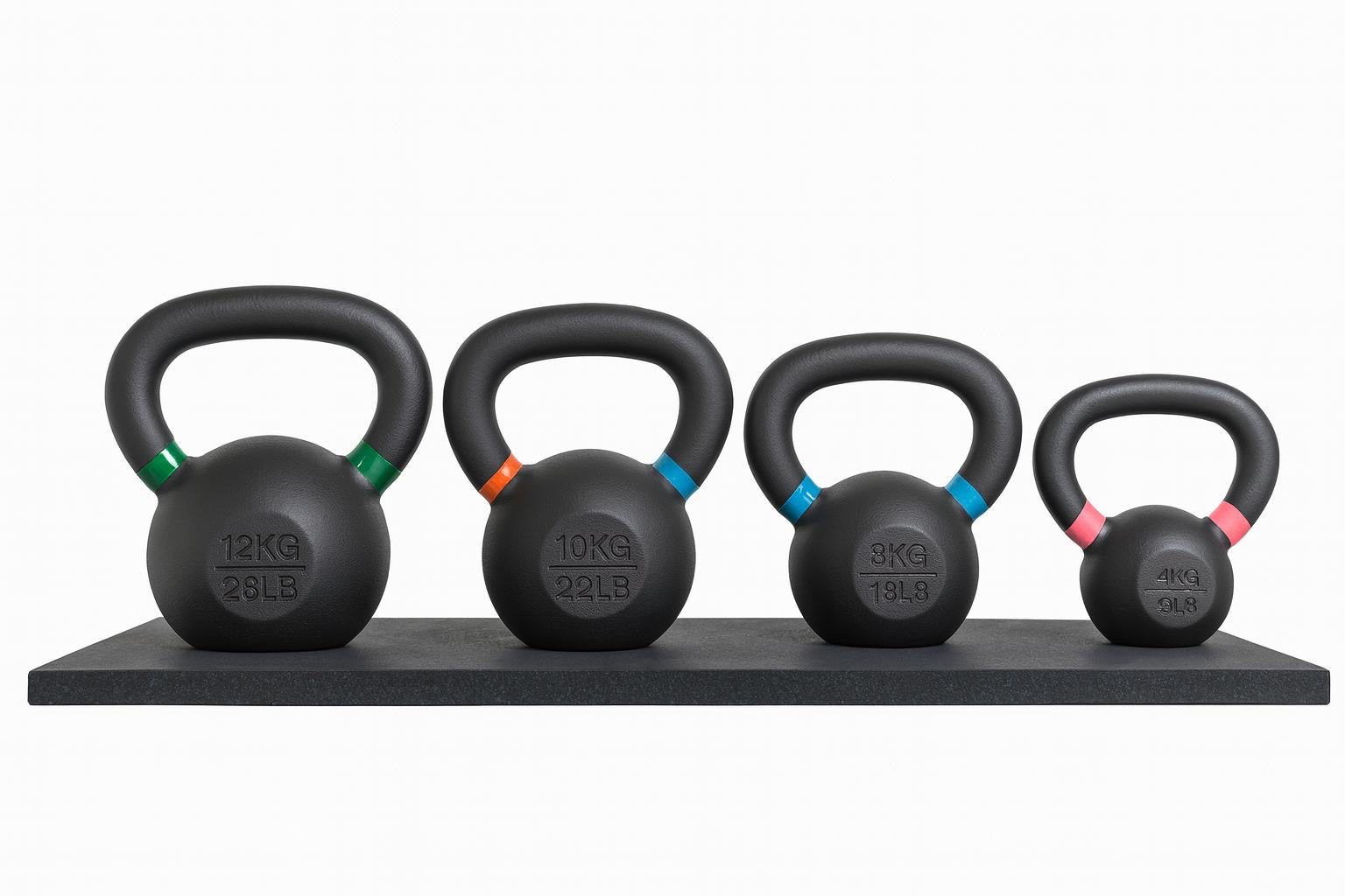 Curve Fitness Coloured Cast Iron Vinyl Kettlebells