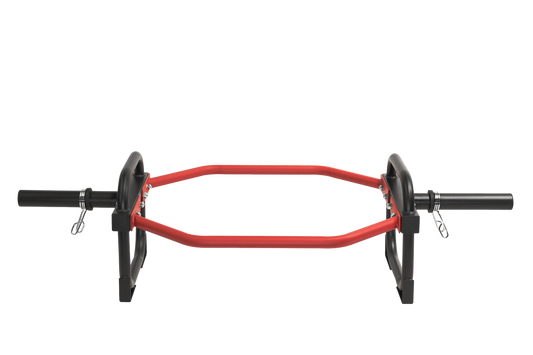 Olympic Shrug Deadlift Bar - Red/Black