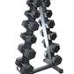 6 Pairs Hex Dumbbells PLUS Dumbbell Rack (105 kg | 2.5kg–15kg | A-shaped Rack)
