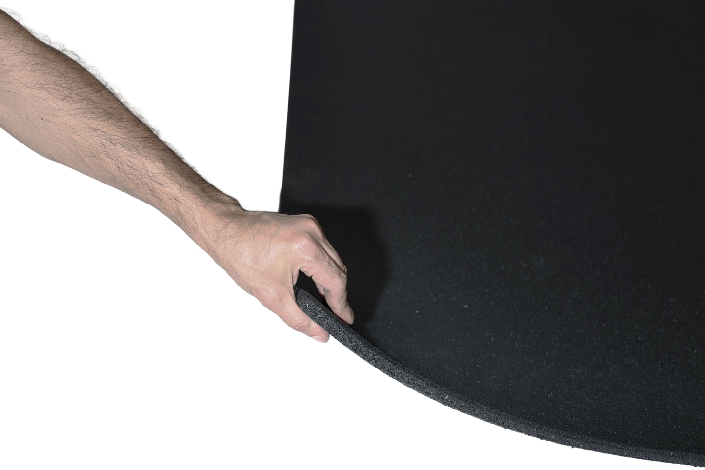 Rubber Gym Mats – Plain Black (15mm × 1m × 1m)