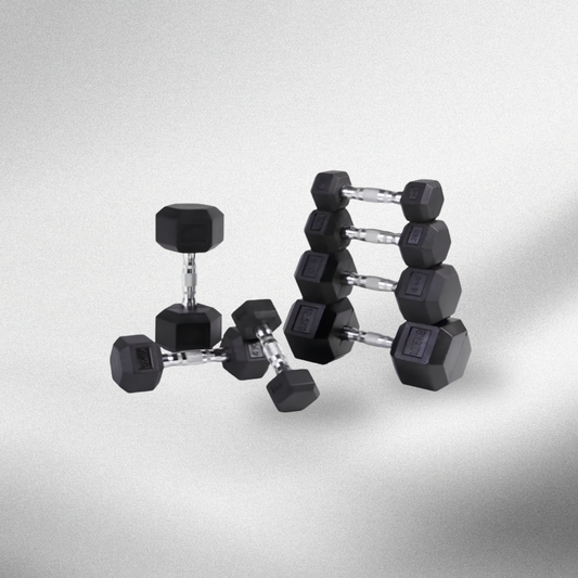 Rubber Hex Dumbbells