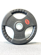 33-pound weight plate with a white background