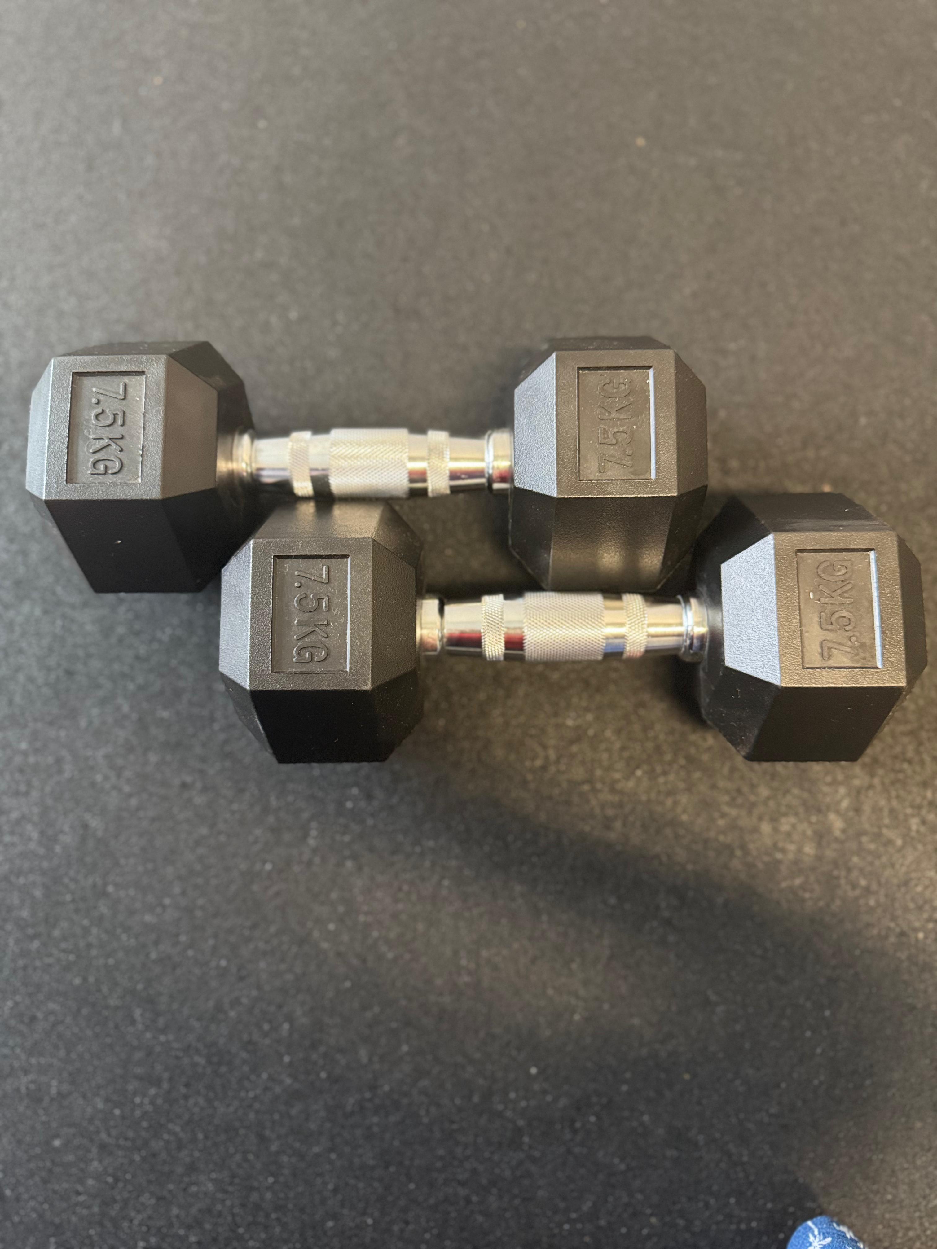 Curve Fitness Hex Dumbbells (2.5kg to 30kg | 2.5kg Increments | 12 Pairs | 390kg Kit)