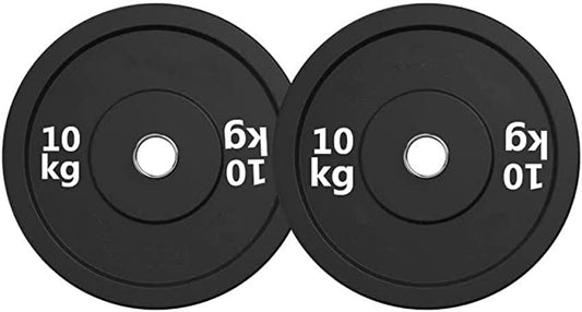 Curve Fitness 100kg Black Olympic Bumper Plates & 20kg Olympic Barbell Kit