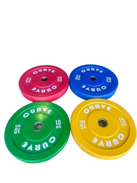 Curve Fitness Coloured Olympic Bumper Plates | 240kg Kit
