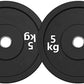 Curve Fitness Olympic Black Bumper Plates