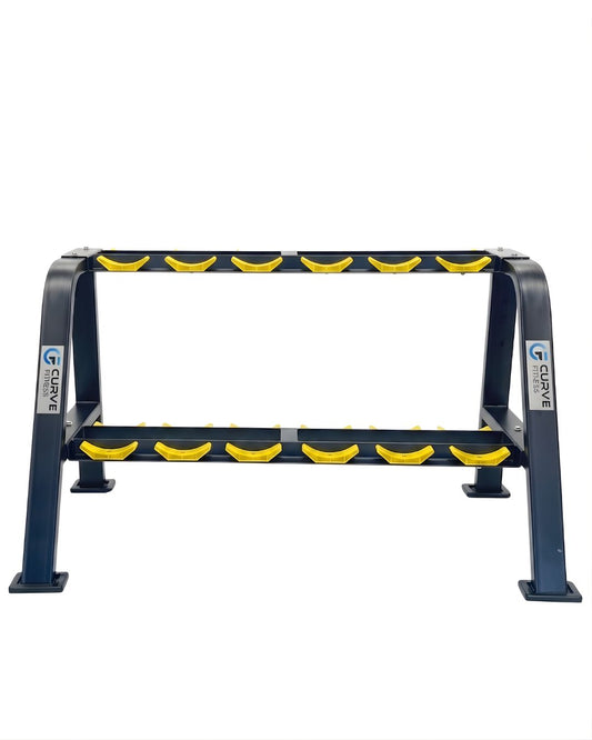 2-Tier Round Dumbbell Rack(Fits 6 pairs of Round Dumbbells)