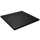 Curve Fitness plain black rubber gym mat 15mm