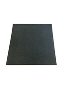 Black square mat on a white background