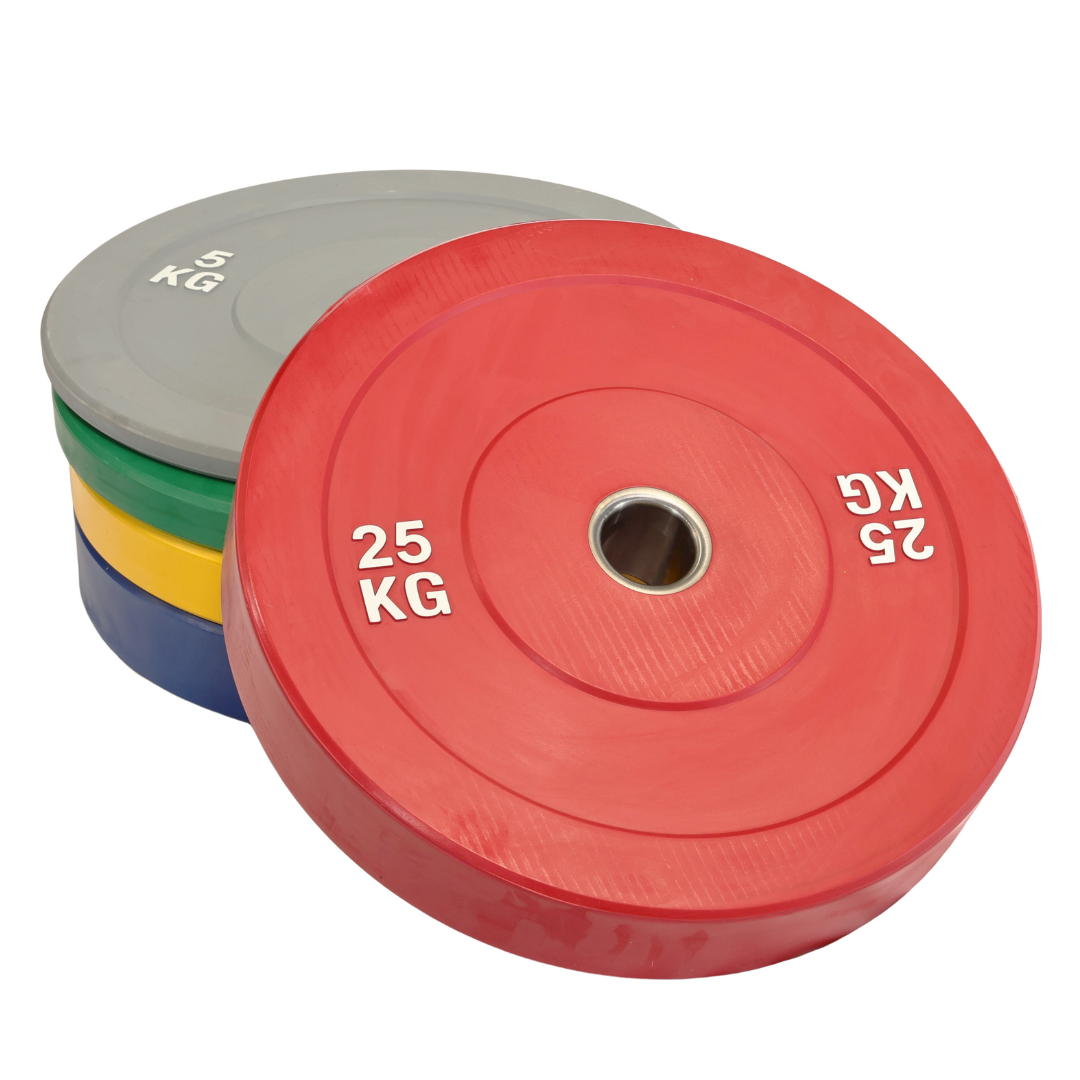 Heavy Duty Tree Rack PLUS Coloured Bumper Plates 150kg Set