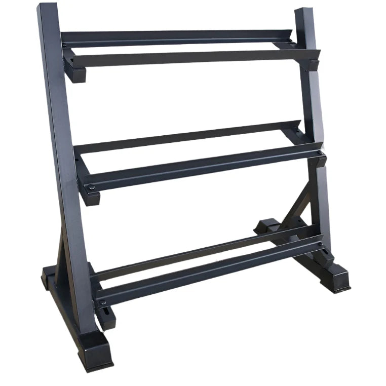 Black metal rack on a white background